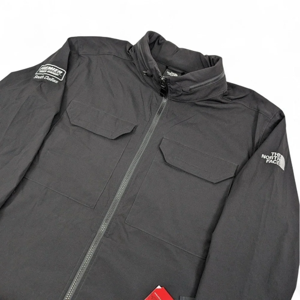 The North Face Mens Packable Travel Jacket Mens XL Black Logo Hidden Hood Gorp